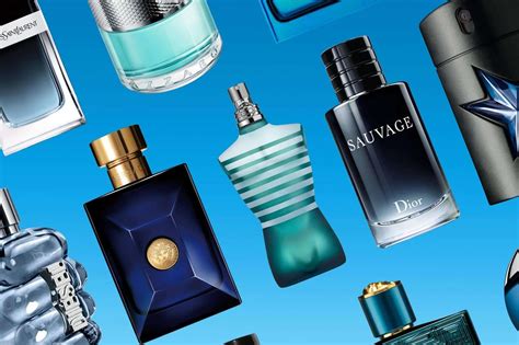 men's cologne in blue bottle